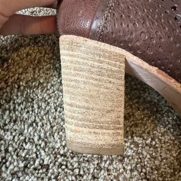 Latitude Femme Cut out Brown leather Heels Boho Size 7.5 (38) Made in Italy - Picture 11 of 11